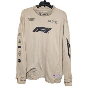 Formula 1 X Pacsun Eco Apex Jersey Brown Tan Long Sleeve Graphic Shirt Mens XL